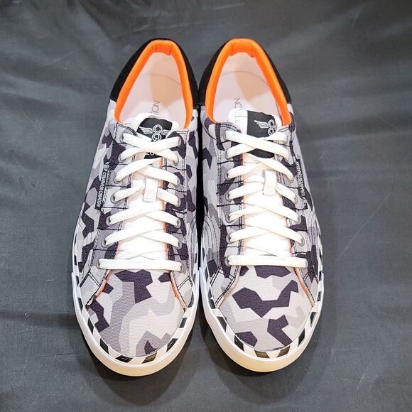 BRAND NEW CREATIVE HELIOS GEOMETRIC CAMOUFLAGE PRINT CANVAS SNEAKER - Picture 2 of 14